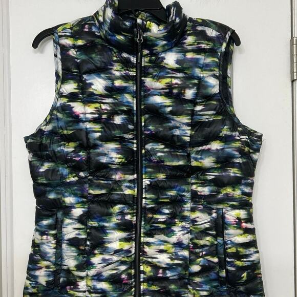 Tangerine Black Multi Color Duck Down Puffer Vest Large Outdoor Active - Picture 4 of 11